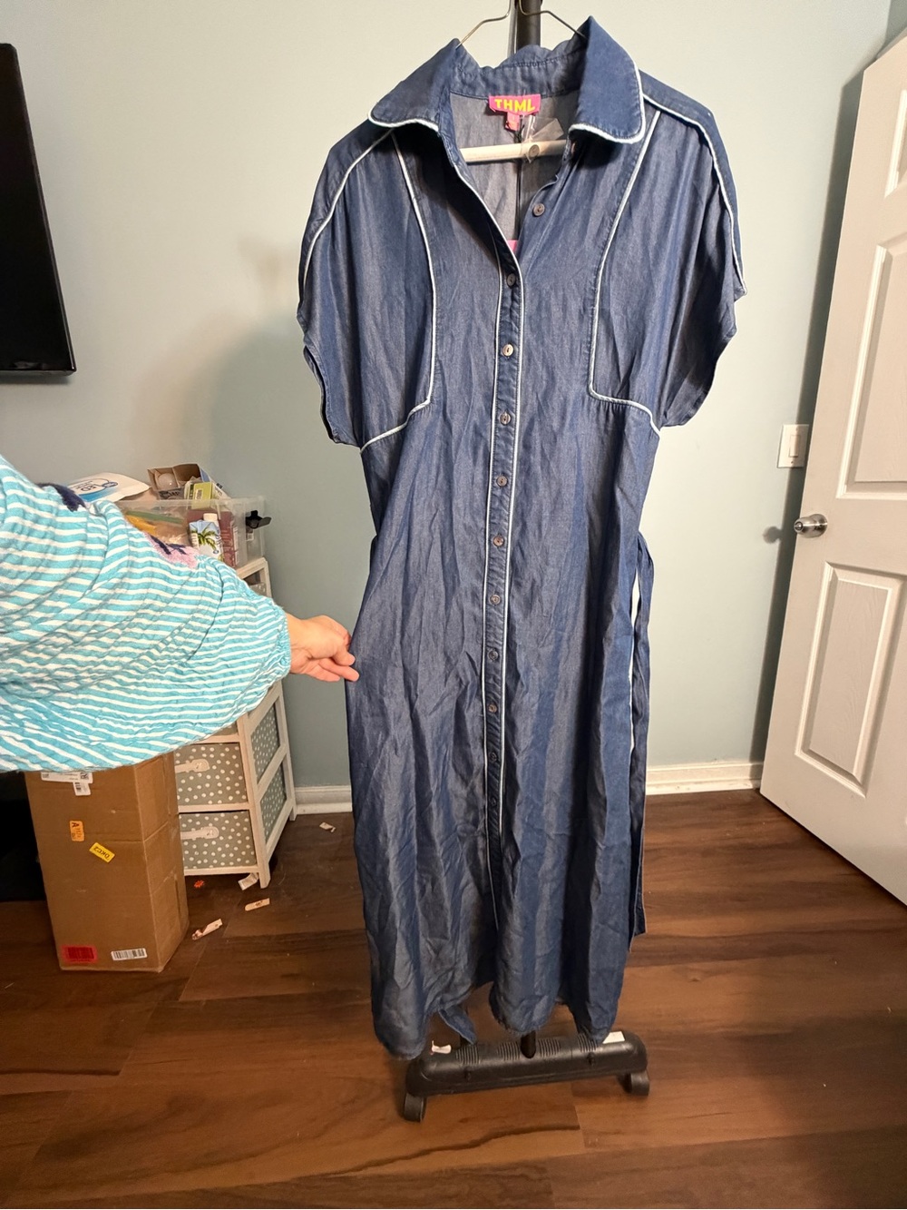 NWT THML Denim Dress size S - Picture 3 of 6